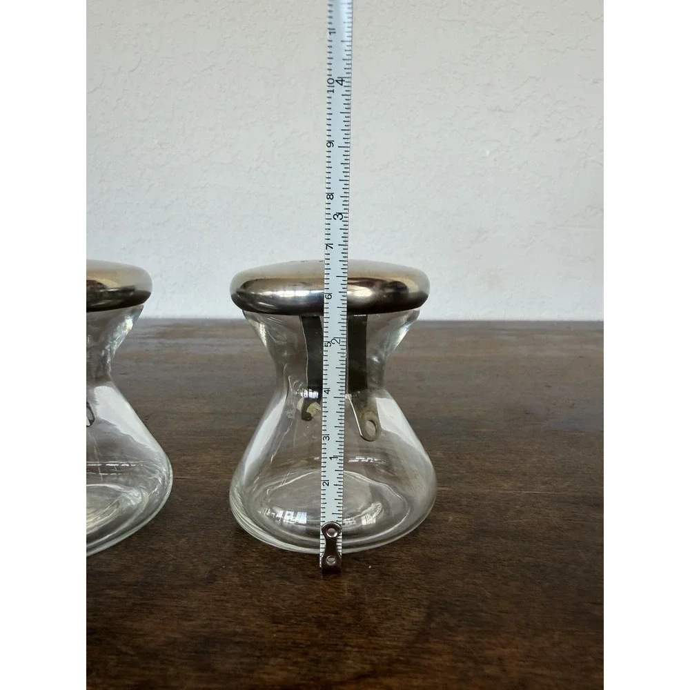 Vintage Mid-Century Nelson Cornelius Hourglass Bauhaus Salt & Pepper Shakers Set